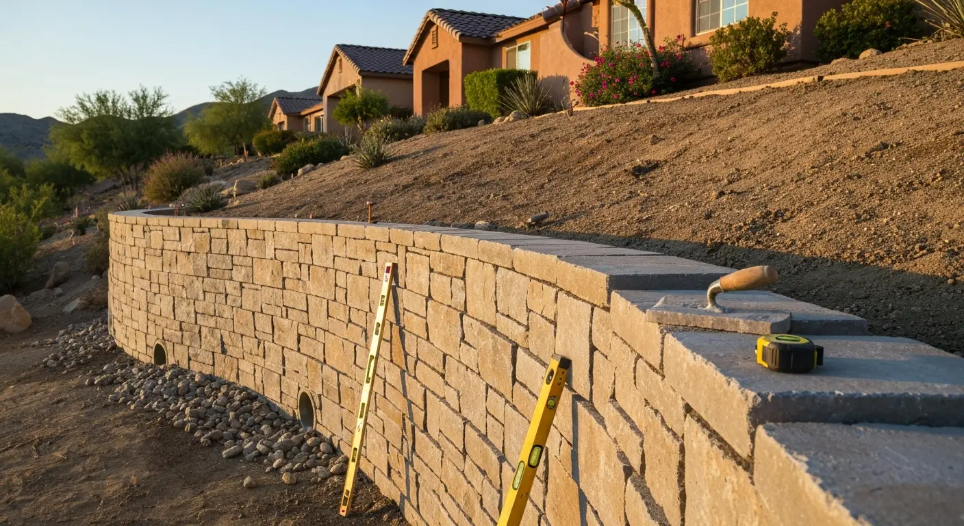 Retaining wall construction