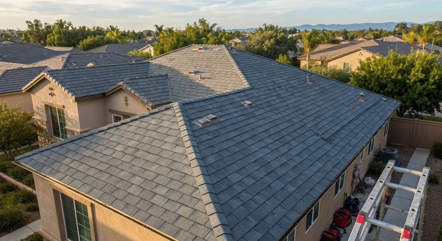 Residential roof installation project