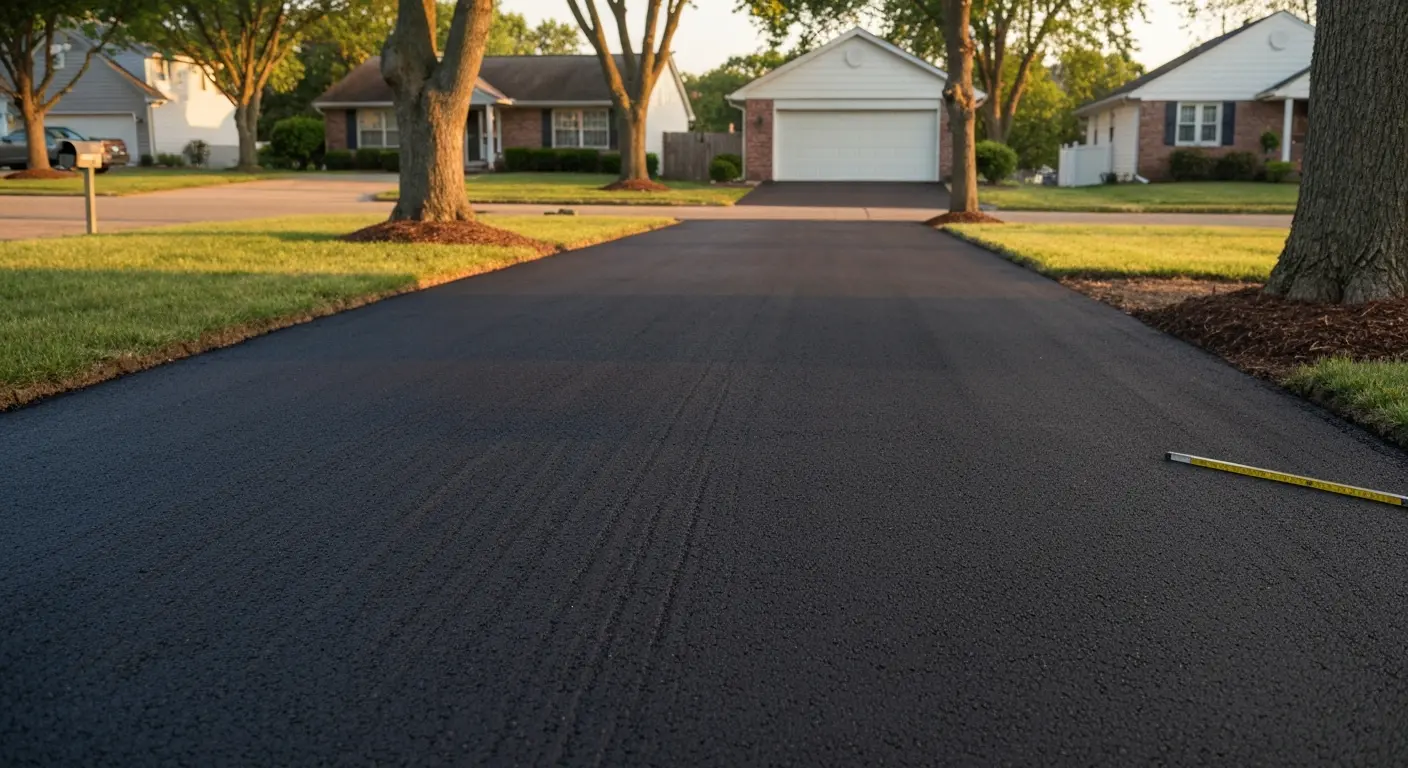 Asphalt driveway installation