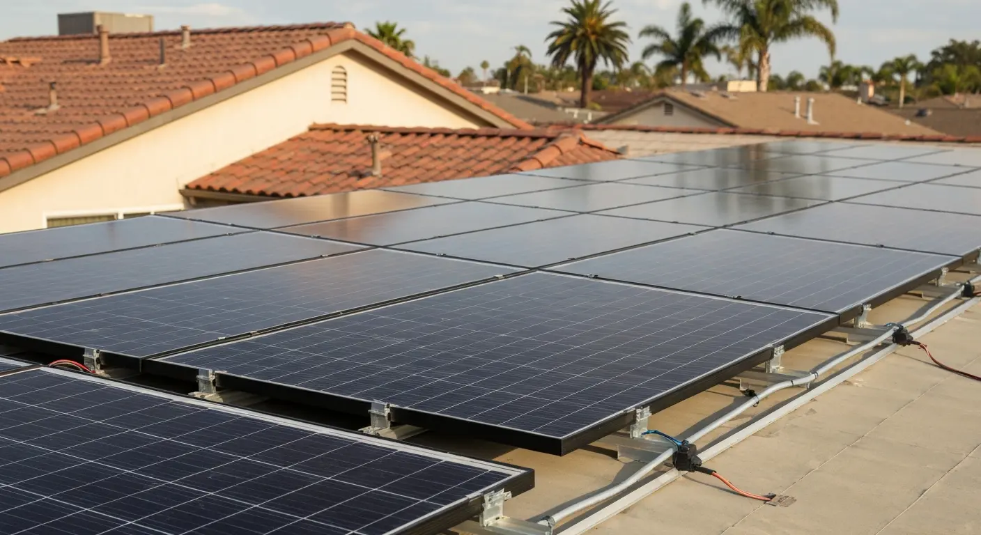 Solar installation on roof