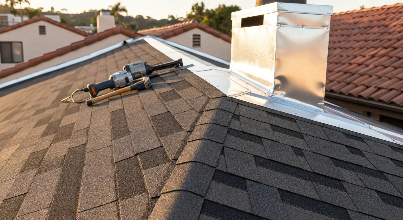 Roof repair work