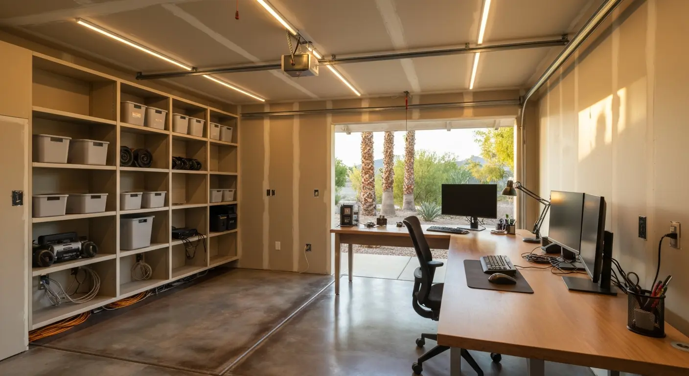 Home office garage conversion