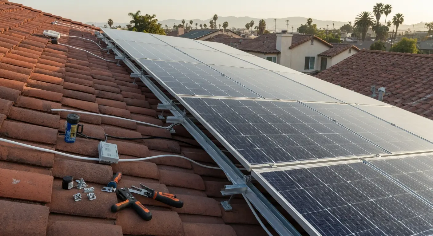 Solar panel installation