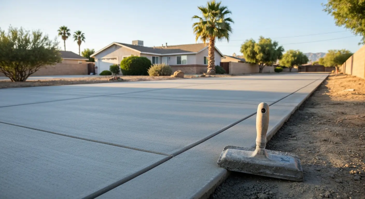 Concrete driveway installation