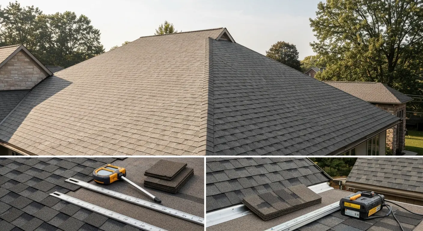 New roof installation on modern home in West Lancaster