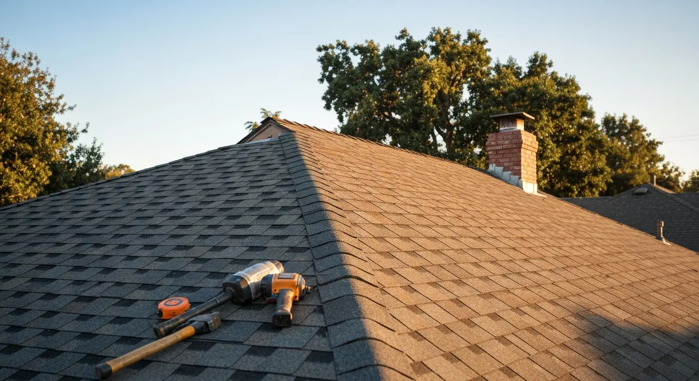 Residential roof installation project