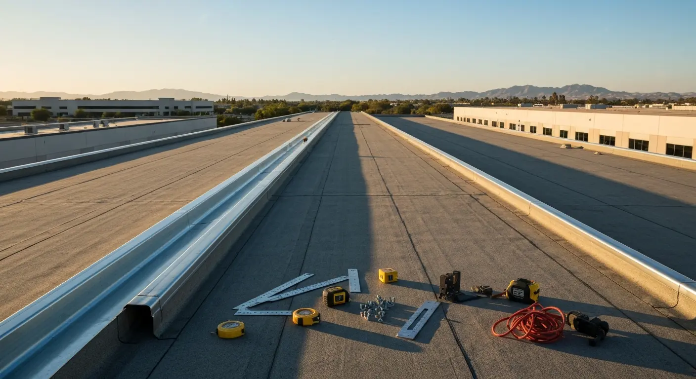 Commercial roof installation