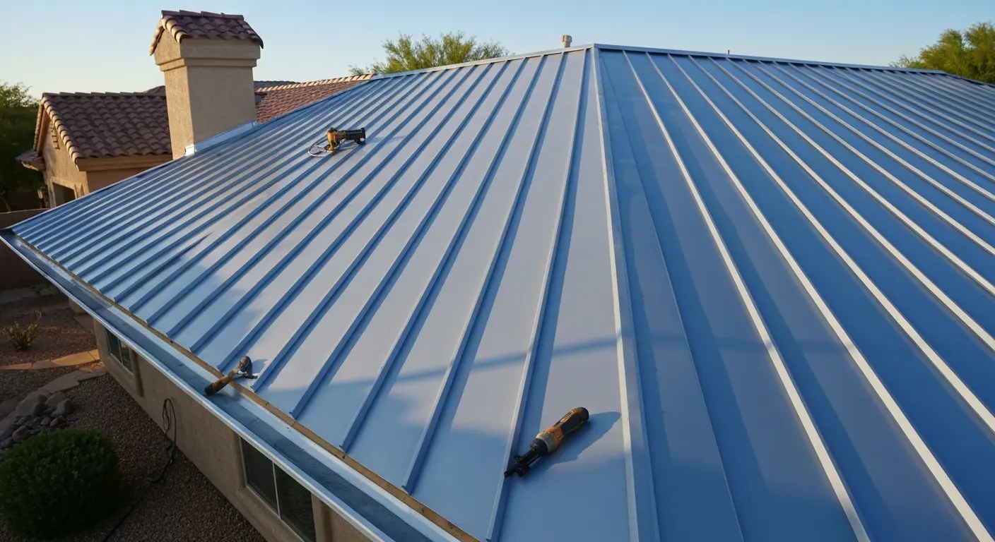 Metal roof installation