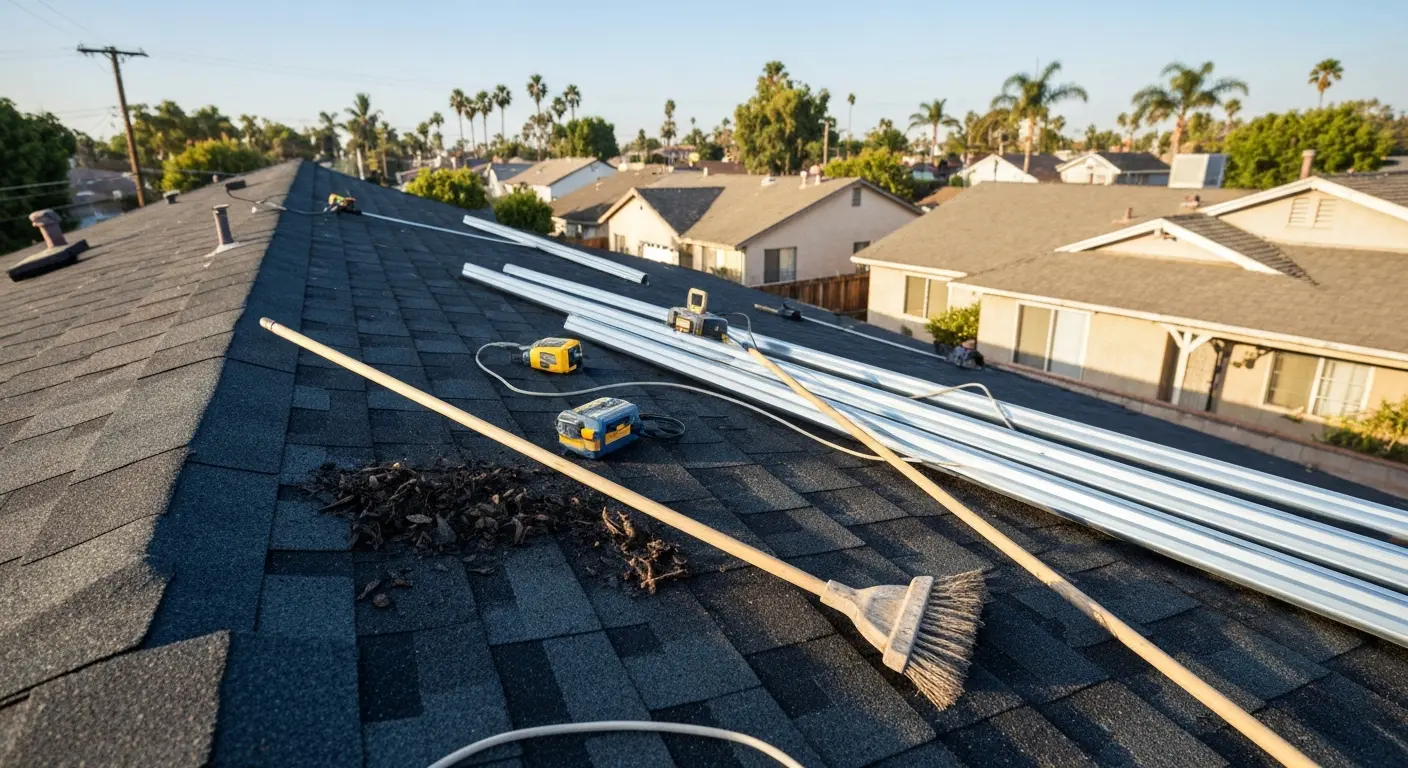 Roof maintenance in Whittier