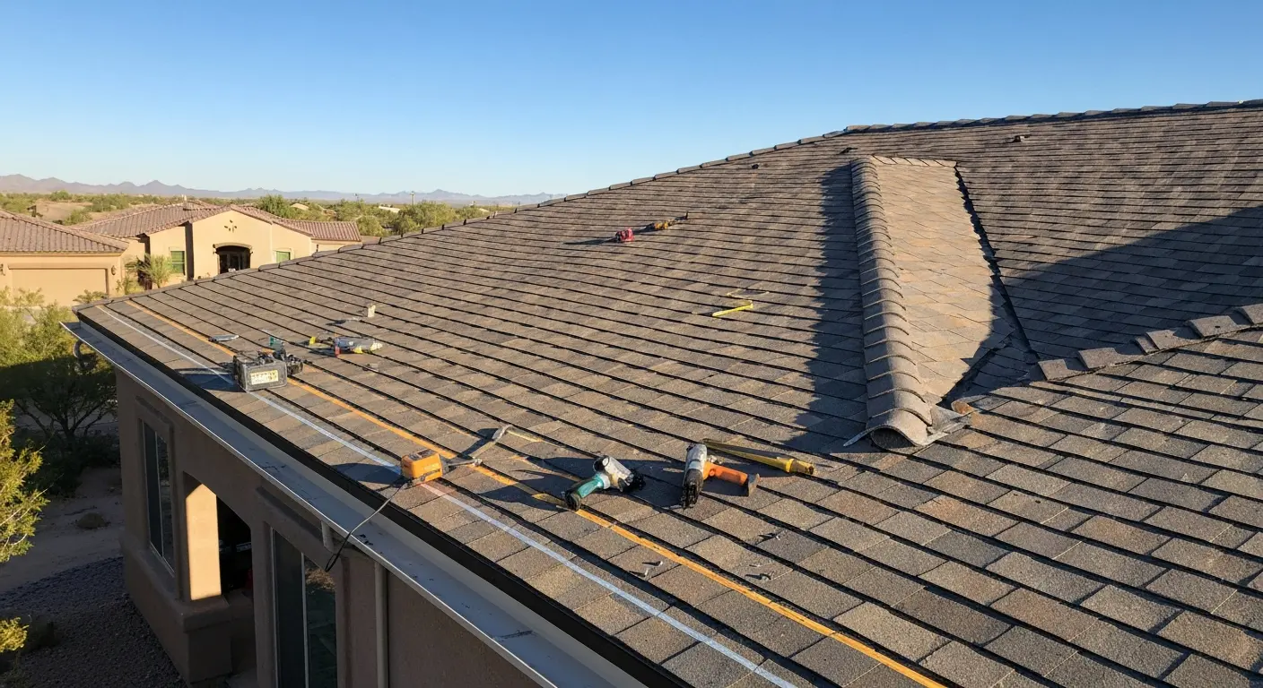 New roof installation