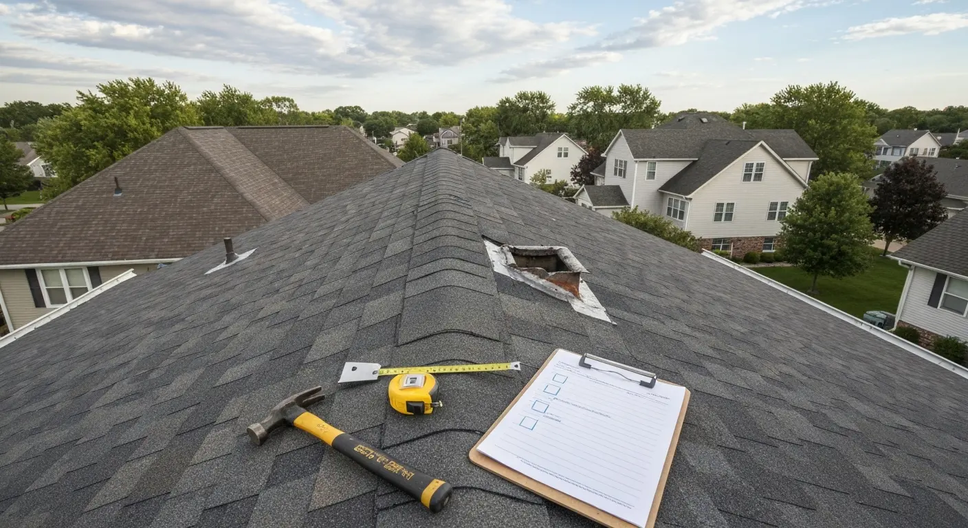 Roof repair work