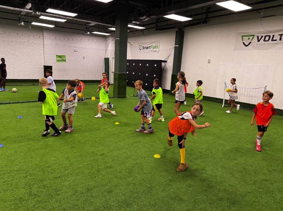 Kids enjoying a birthday party at VOLTA Soccer Training Center