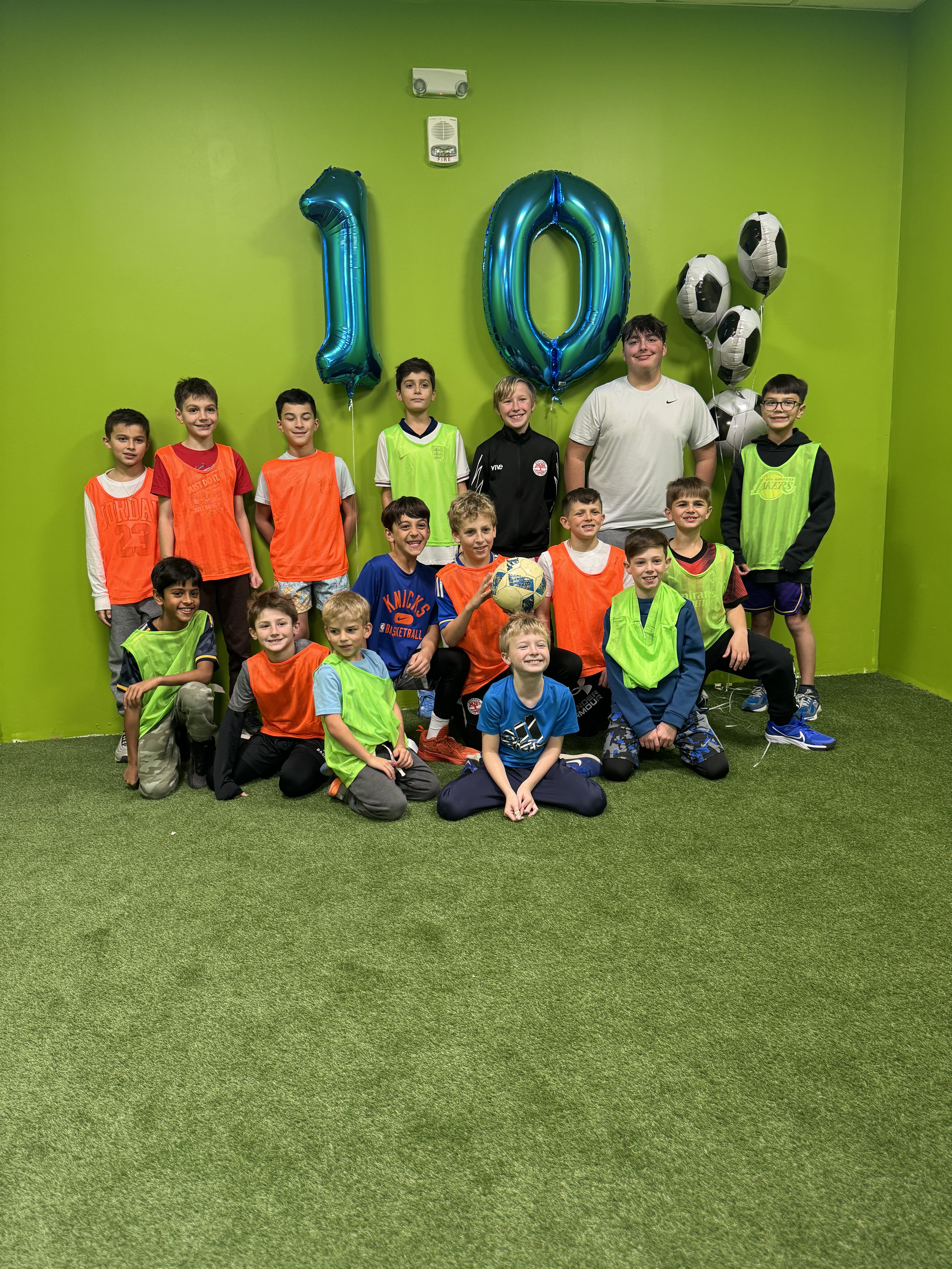 Kids enjoying a birthday party at VOLTA Soccer Training Center