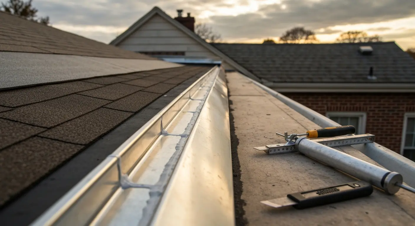 Flashing installation for water protection