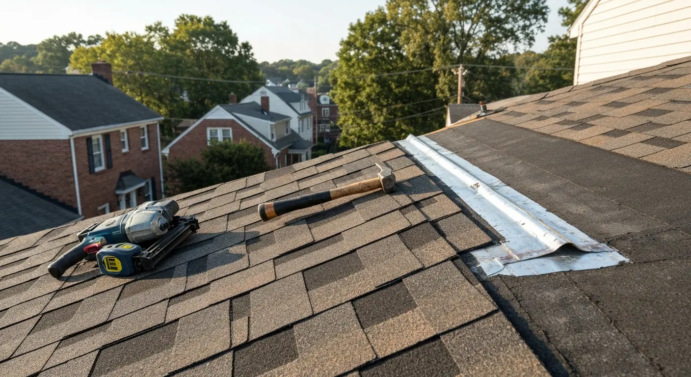 Roof repair work