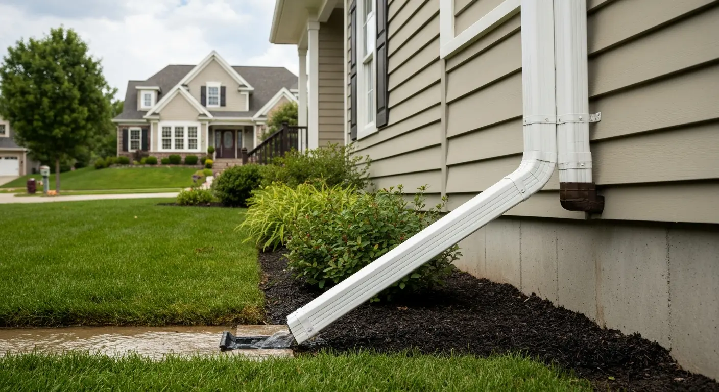 Downspout installation