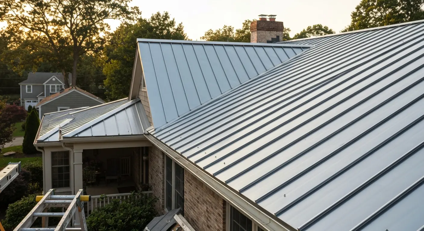 Metal roof installation