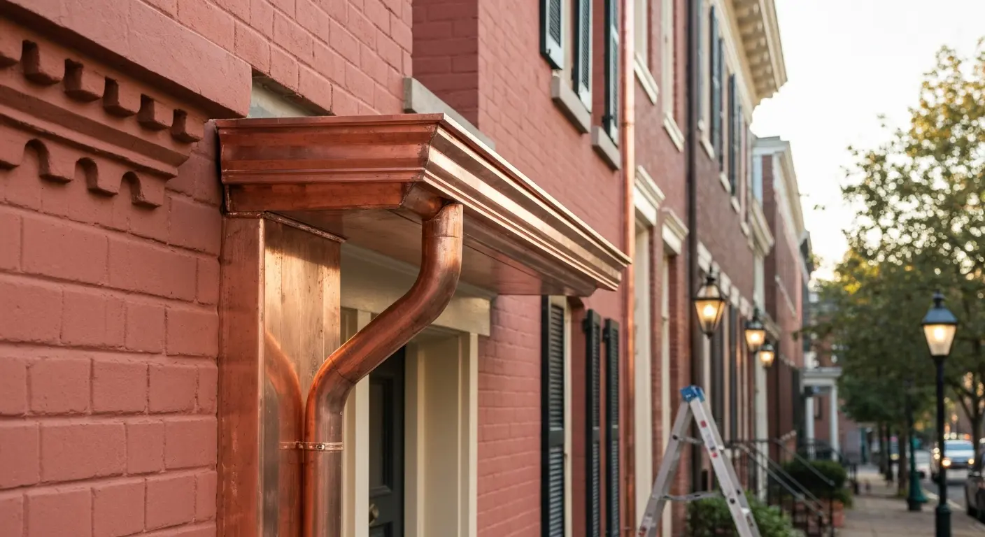 Historic half-round gutters