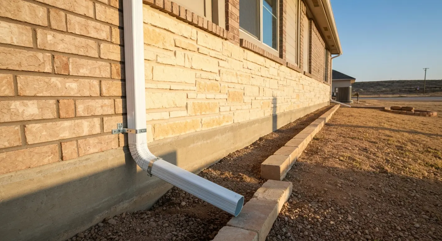 Gutter repair and downspout installation