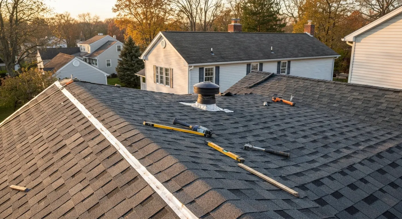 New roof installation