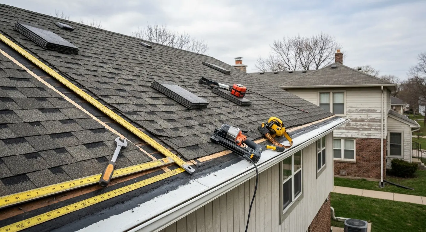 Storm damage roof repair