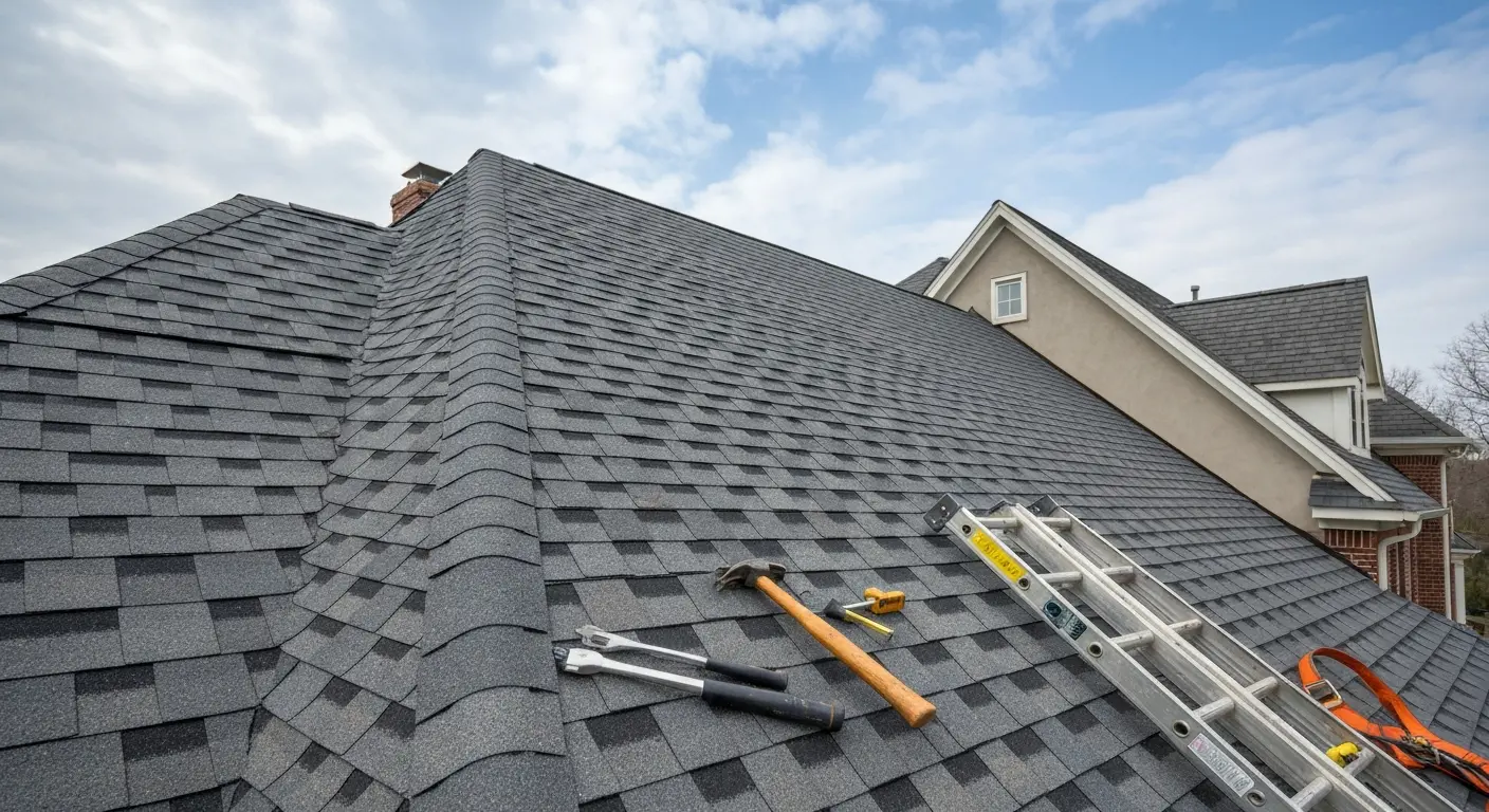 Asphalt shingle roof installation
