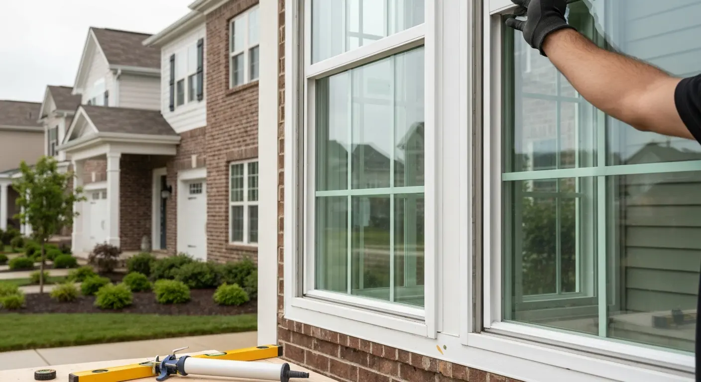 Insert window replacement in modern Pike Creek home