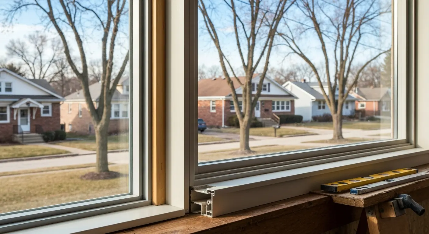 Fiberglass window frame detail