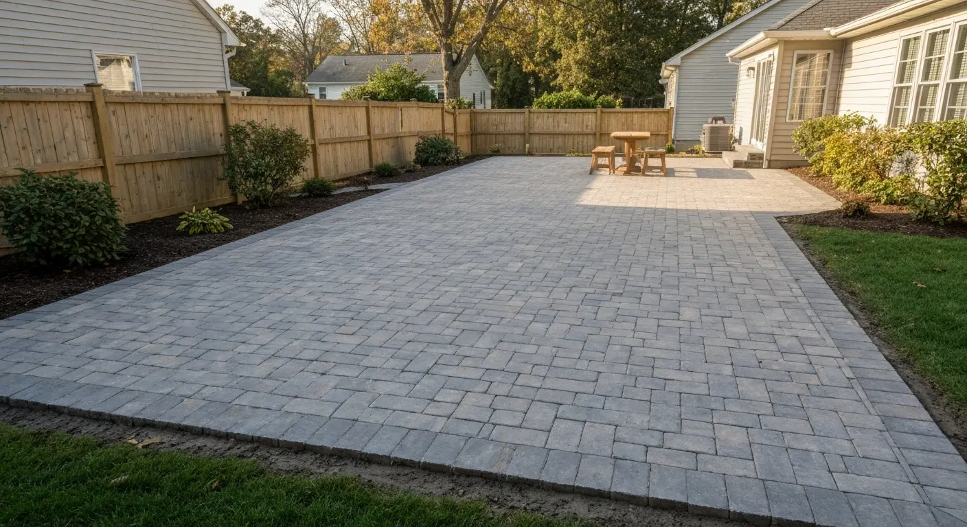 Standard paver patio