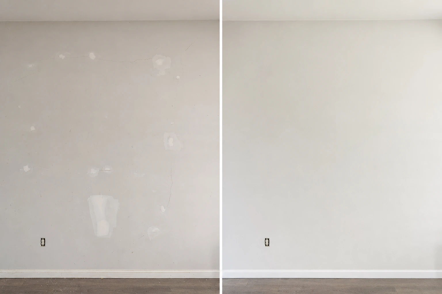 Drywall taping and mudding before painting