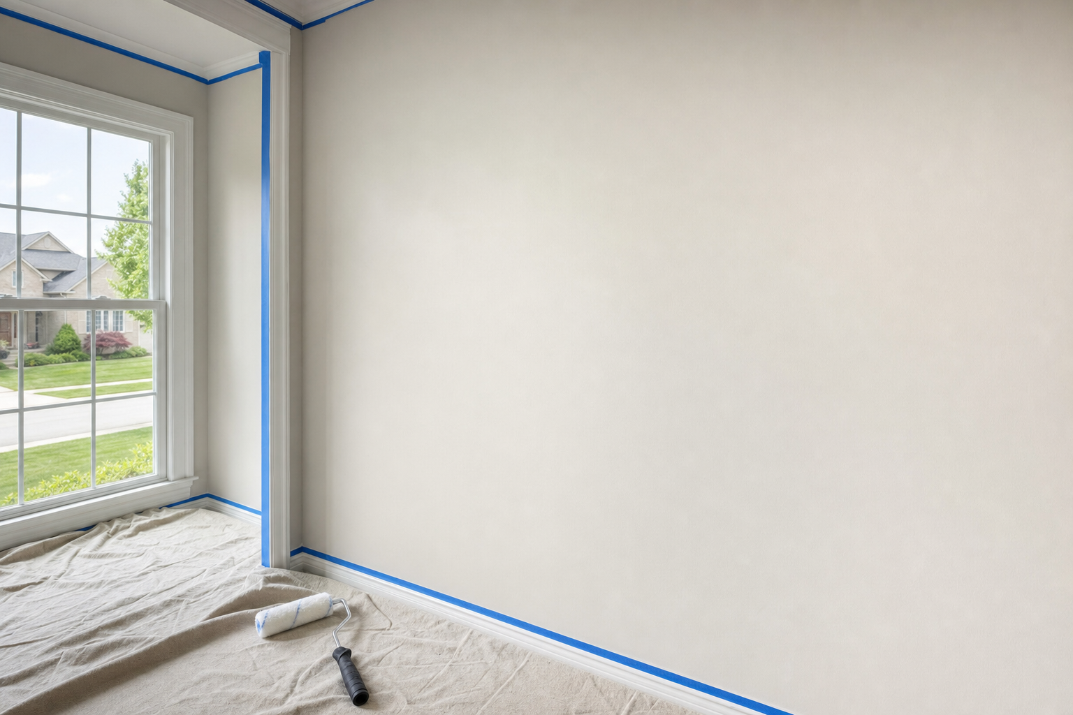 Drywall crack repair before painting in Ballwin MO