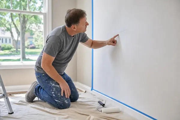 Drywall cracks in Ballwin MO home before painting
