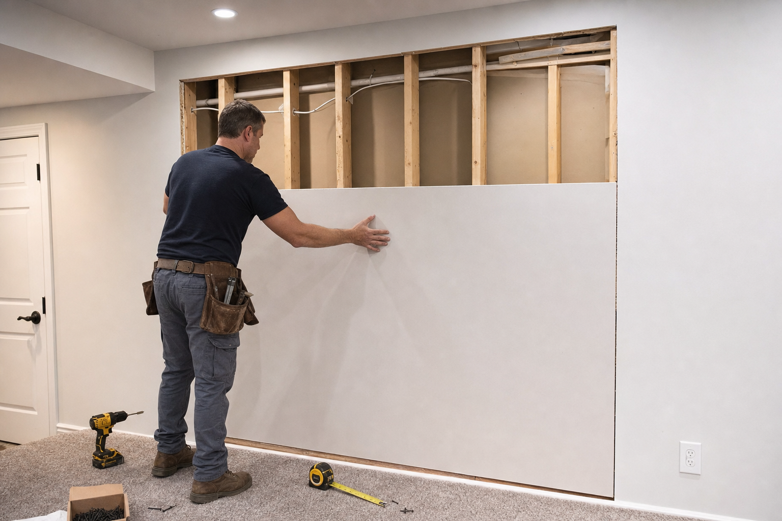 Drywall replacement in Chesterfield MO home