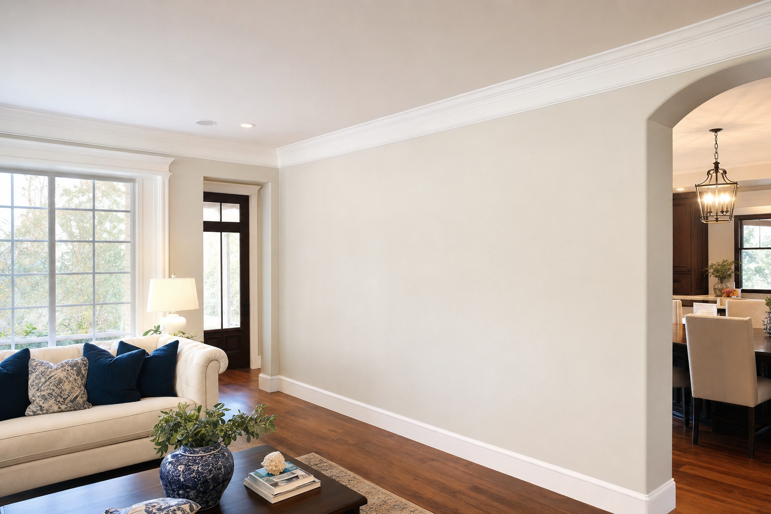 Finished wall after drywall repair in Chesterfield MO