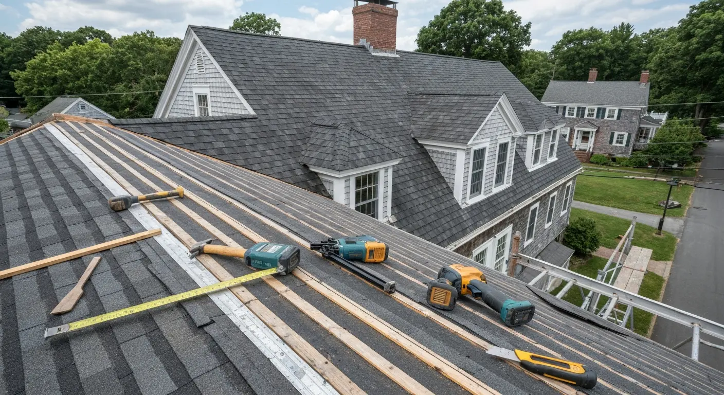 Roof replacement work