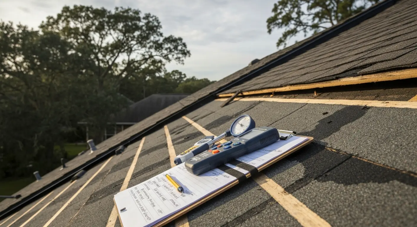 Storm damage roof assessment