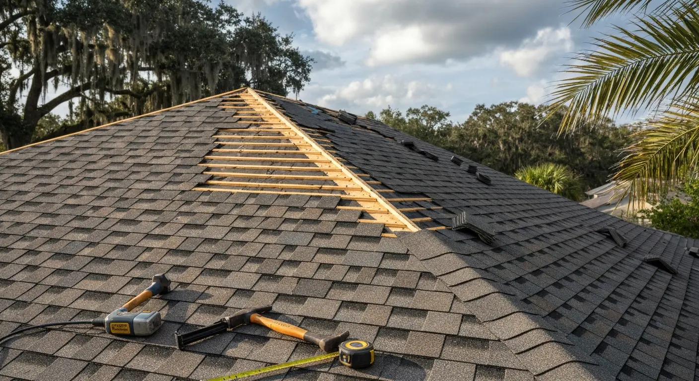 Roof replacement installation