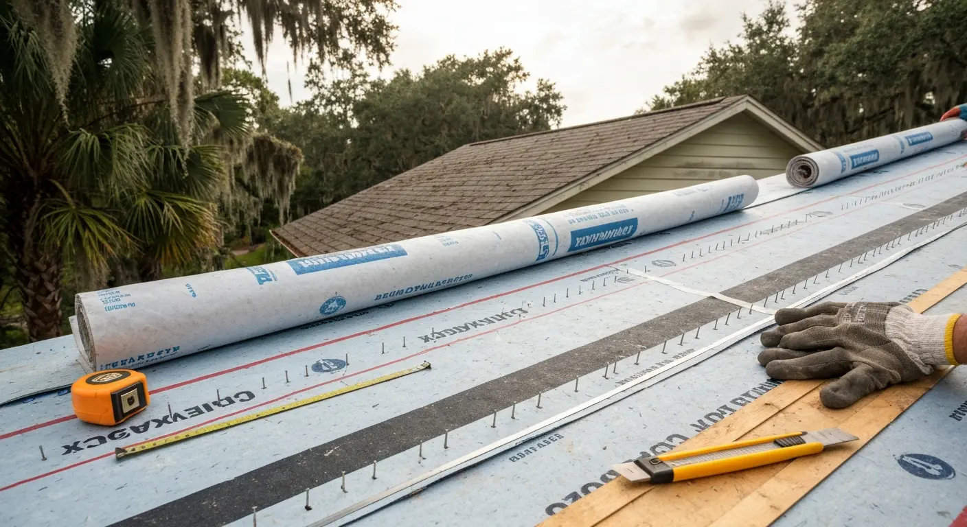 Roof upgrade with new underlayment