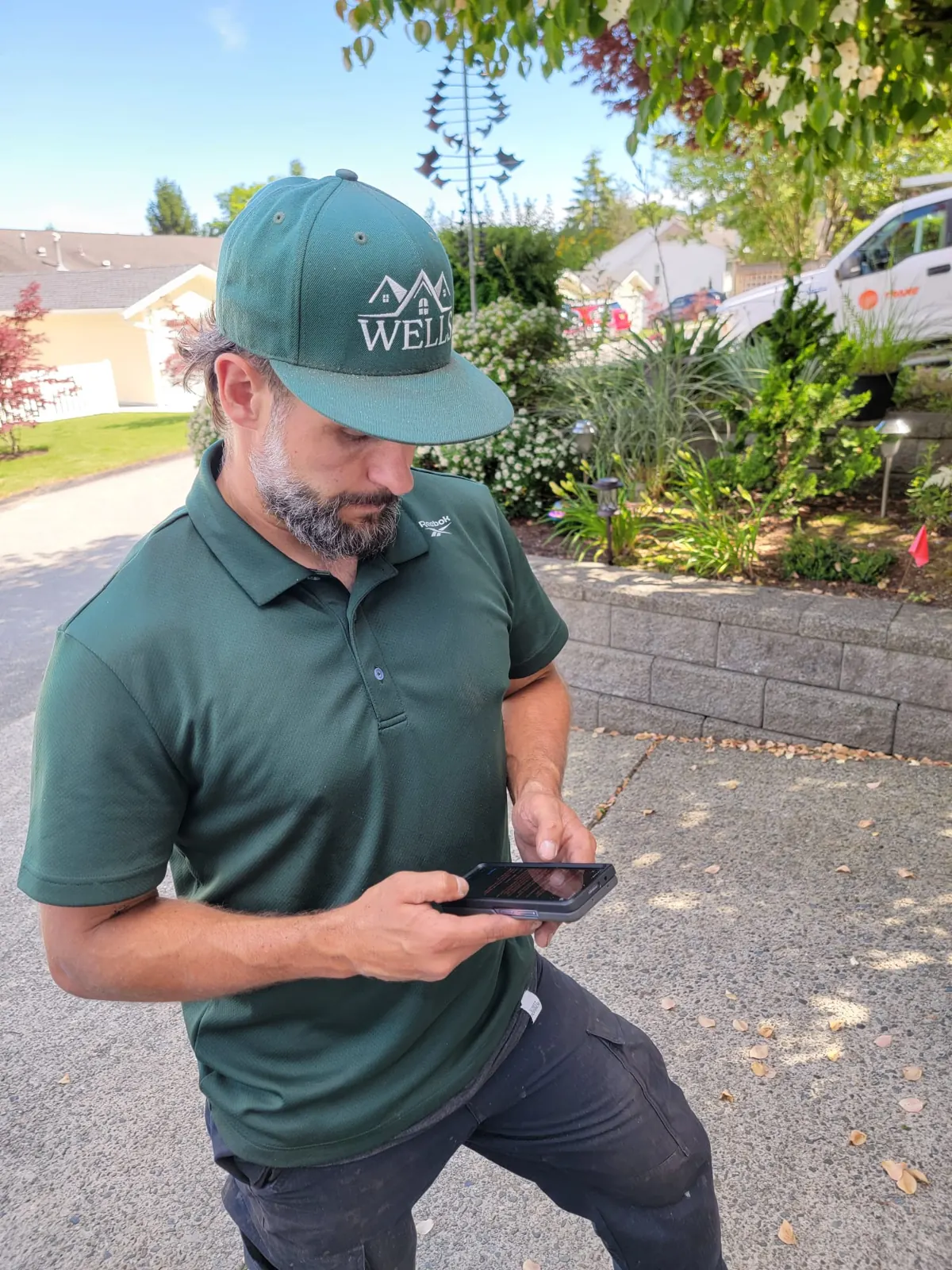 Devin Wells, owner of Wells Property Services, on site at a Metro Vancouver home