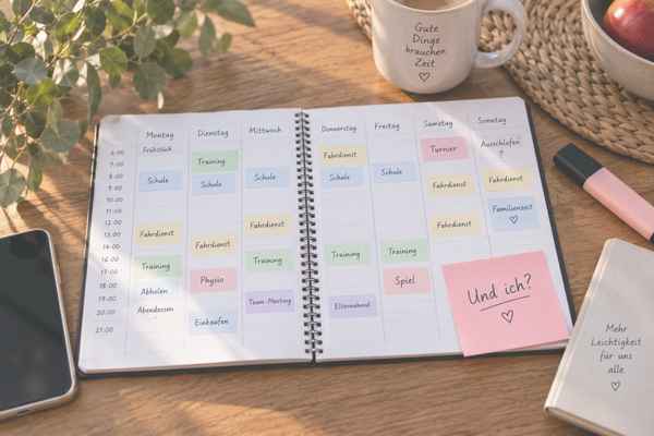 Voller Kalender mit Postit: Wo bleib ich? Voller Kalender mit Postit: Wo bleib ich?