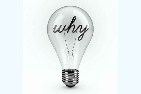 Glühbirne mit why Glühbirne mit why