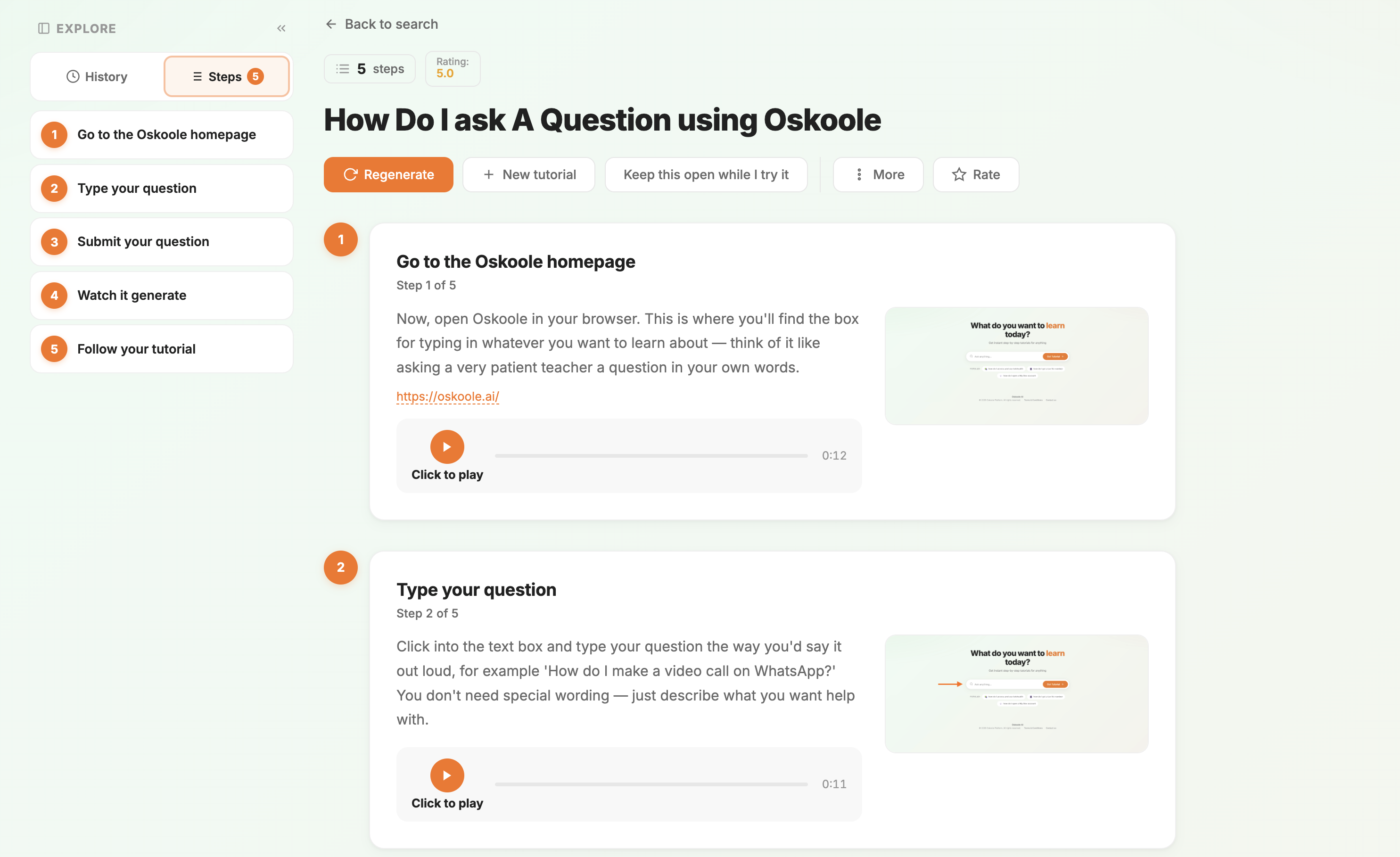 A step from an Oskoole tutorial, with a short explanation and a picture.