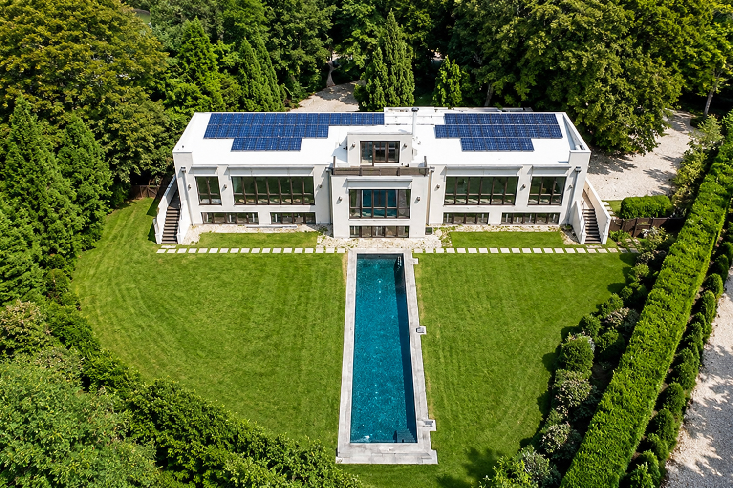 $1.4M Bridge Loan in East Hampton — aerial view of the residential property