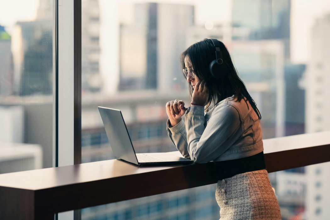 Business owner carefully thinking Business owner carefully thinking