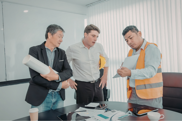 Small team meeting discussing growth plans Small team meeting discussing growth plans