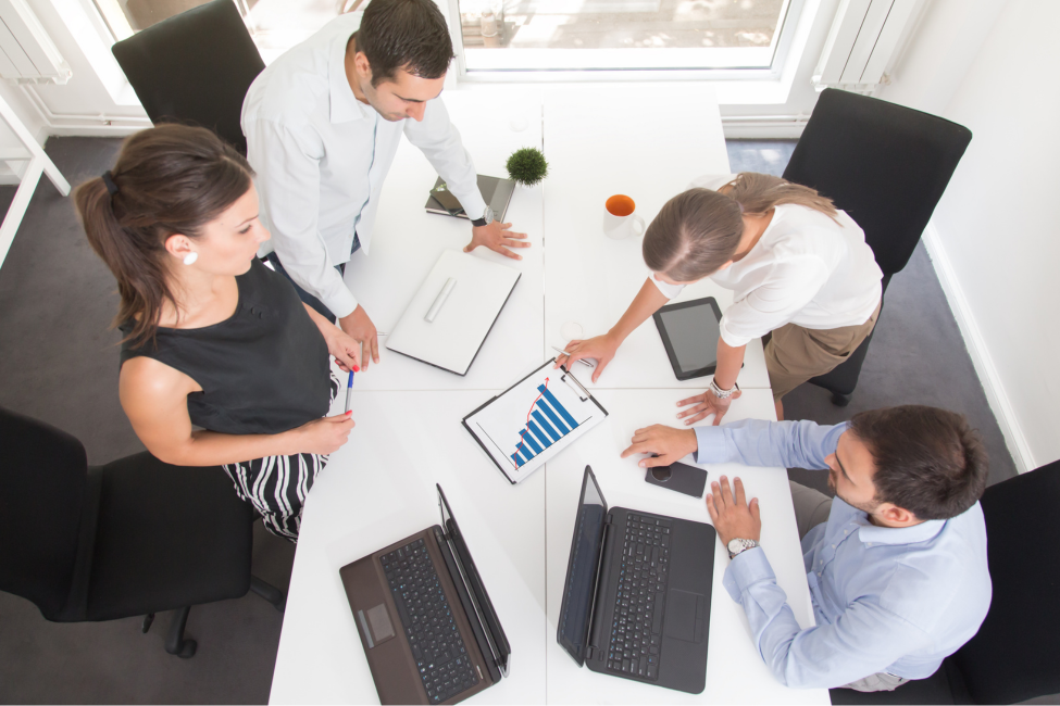 Team members planning on structure Team members planning on structure