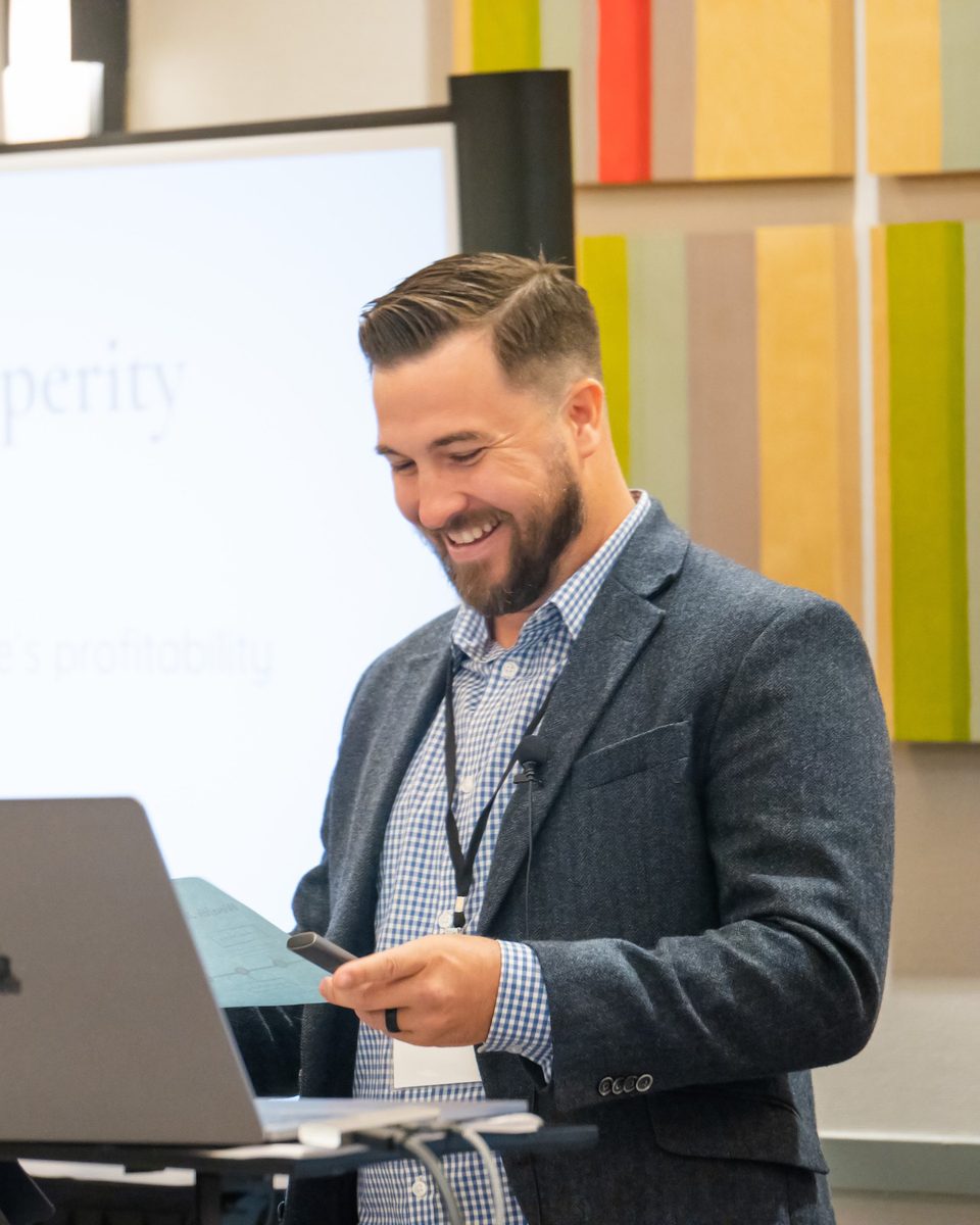 Austin Moffat, founder of DSO CFO, speaking to dental practice owners