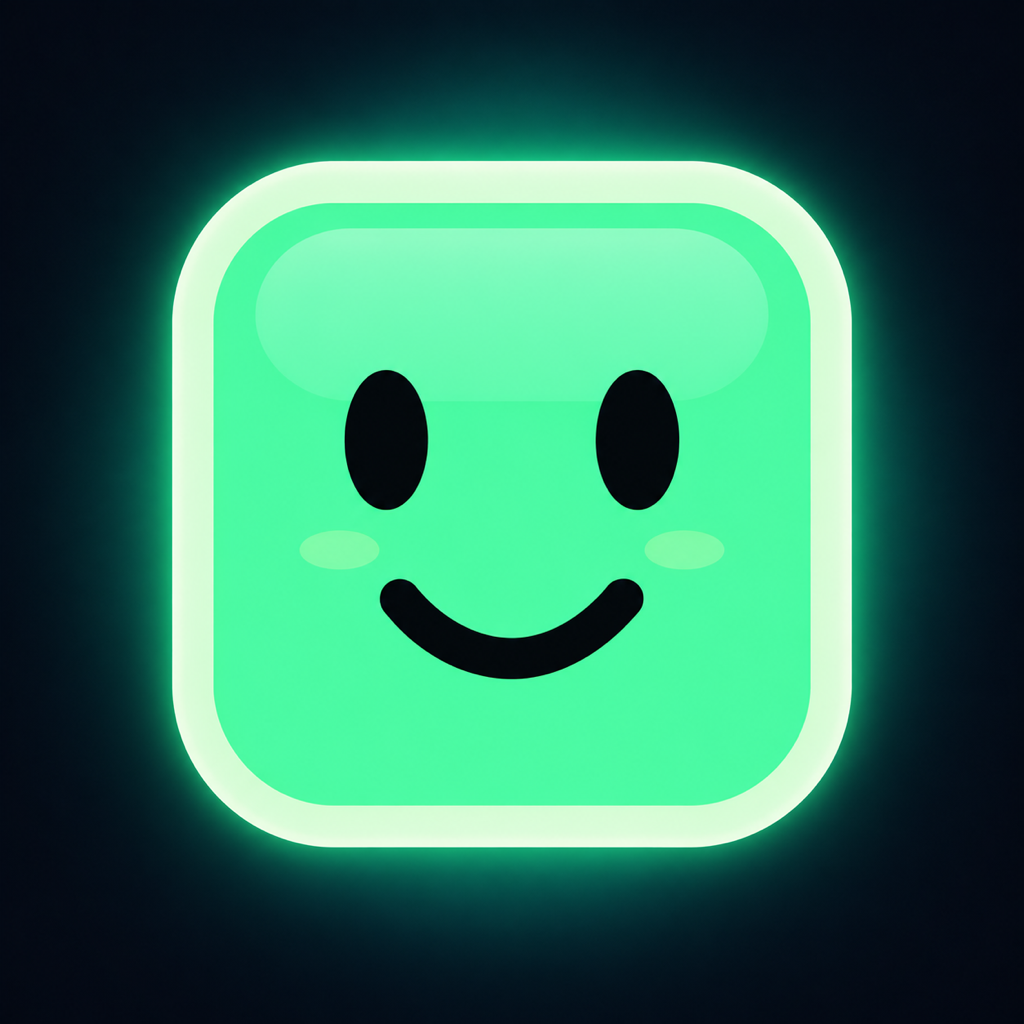 LED Odyssey app icon with LED's open-eyed Smile face