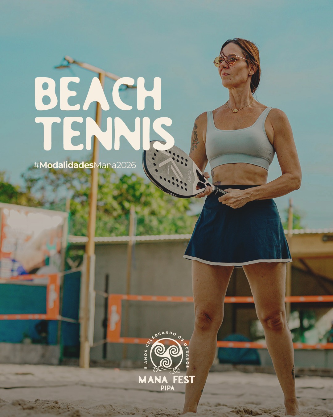 Flyer da modalidade Beach Tennis