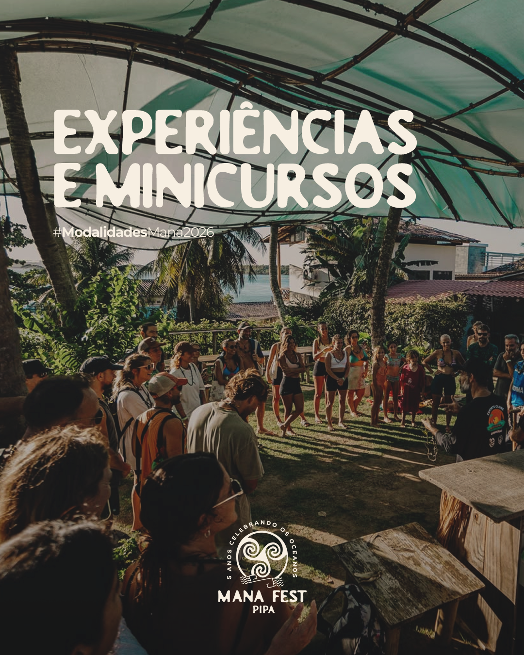 Flyer da modalidade Experiências e Minicursos